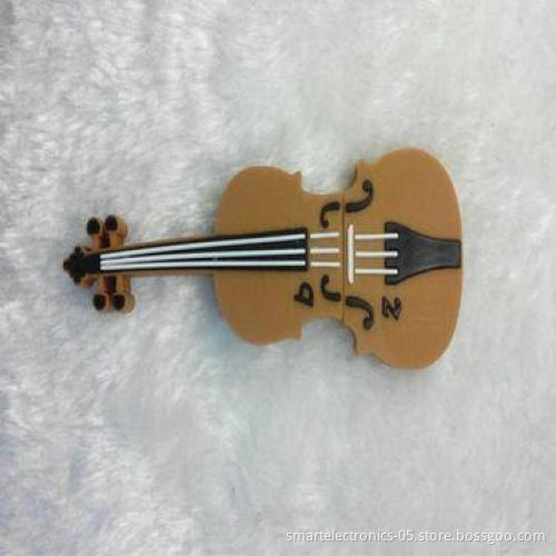 Rubber Guitar USB Flash Drives, 64MB-128GB Capacity